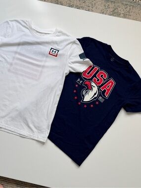 Under Armour Kids' USA Graphic Tee - Navy and White